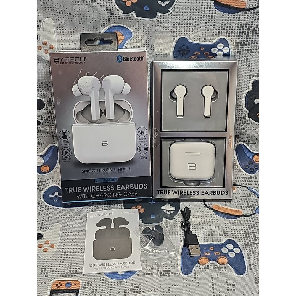 Bytech True Wireless Earbuds with Charging Case - White *OPEN BOX NEW*